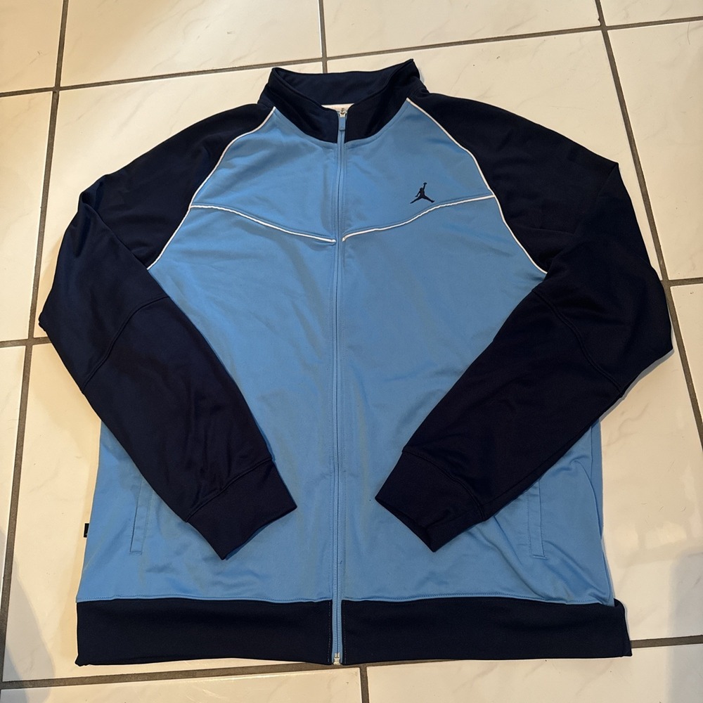 VTG Y2k Jordan Men's Warm Up Jacket 638163 Carolina Blue Size XXL 24x30 Jumpman